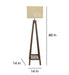 Buy Floor Lamp - Brielle Wooden Floor Lamp with Beige Fabric Lampshade by Symplify on IKIRU online store