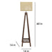 Buy Floor Lamp - Brielle Wooden Floor Lamp with Beige Fabric Lampshade by Symplify on IKIRU online store