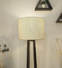 Buy Floor Lamp - Camille Wooden Floor Lamp with Beige Fabric Lampshade by Symplify on IKIRU online store