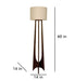 Buy Floor Lamp - Camille Wooden Floor Lamp with Beige Fabric Lampshade by Symplify on IKIRU online store