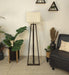 Buy Floor Lamp - Catapult Wooden Floor Lamp with Beige Fabric Lampshade by Symplify on IKIRU online store