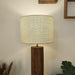 Buy Floor Lamp - Cedar Wooden Floor Lamp with Beige Fabric | Lampshade with Brown Base by Symplify on IKIRU online store