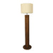 Buy Floor Lamp - Cedar Wooden Floor Lamp with Beige Fabric | Lampshade with Brown Base by Symplify on IKIRU online store