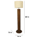 Buy Floor Lamp - Cedar Wooden Floor Lamp with Beige Fabric | Lampshade with Brown Base by Symplify on IKIRU online store