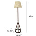 Buy Floor Lamp - Celine Wooden Floor Lamp with Beige Fabric Lampshade by Symplify on IKIRU online store