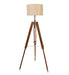 Buy Floor Lamp - Classic Natural Wood Floor Lamp | Standing Tripod Lampshade by Pristine Interiors on IKIRU online store