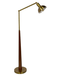 Buy Floor Lamp - Contemporary 2 Point Adjustable wood & Metal Floor Lamp in Matt Brass Finish Back order by Fos Lighting on IKIRU online store