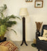 Buy Floor Lamp - Damien Wooden Floor Lamp with Jute Fabric Lampshade by Symplify on IKIRU online store