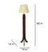 Buy Floor Lamp - Damien Wooden Floor Lamp with Jute Fabric Lampshade by Symplify on IKIRU online store