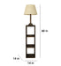 Buy Floor Lamp - Ebenezer Wooden Floor Lamp with Beige Fabric Lampshade by Symplify on IKIRU online store