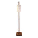 Buy Floor Lamp - Elementary Wooden Floor Lamp with White Fabric Lampshade by Symplify on IKIRU online store