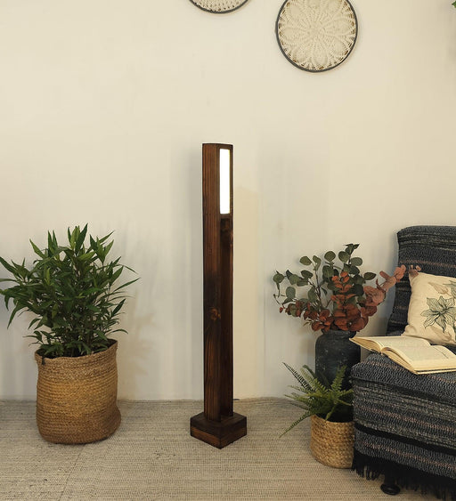 Buy Floor Lamp - Elevar LED Wooden Floor Lamp | Standing Lampshade by Symplify on IKIRU online store