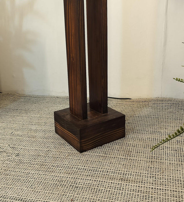 Buy Floor Lamp - Elevar LED Wooden Floor Lamp | Standing Lampshade by Symplify on IKIRU online store