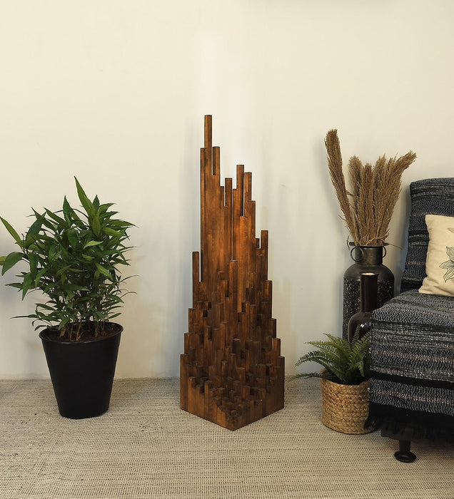 Buy Floor Lamp - Emanate Diffused Lighting Wooden Floor Lamp by Symplify on IKIRU online store