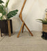 Buy Floor Lamp - Emphasis Wooden Floor Lamp with Beige Fabric Lampshade by Symplify on IKIRU online store