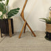 Buy Floor Lamp - Emphasis Wooden Floor Lamp with Beige Fabric Lampshade by Symplify on IKIRU online store