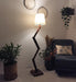 Buy Floor Lamp - Flex Wooden Floor Lamp with Beige Fabric Lampshade by Symplify on IKIRU online store