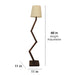 Buy Floor Lamp - Flex Wooden Floor Lamp with Beige Fabric Lampshade by Symplify on IKIRU online store