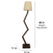 Buy Floor Lamp - Flex Wooden Floor Lamp with Beige Fabric Lampshade by Symplify on IKIRU online store