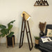 Buy Floor Lamp - Focal Wooden Floor Lamp with Beige Wooden Lampshade by Symplify on IKIRU online store