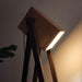 Buy Floor Lamp - Focal Wooden Floor Lamp with Beige Wooden Lampshade by Symplify on IKIRU online store