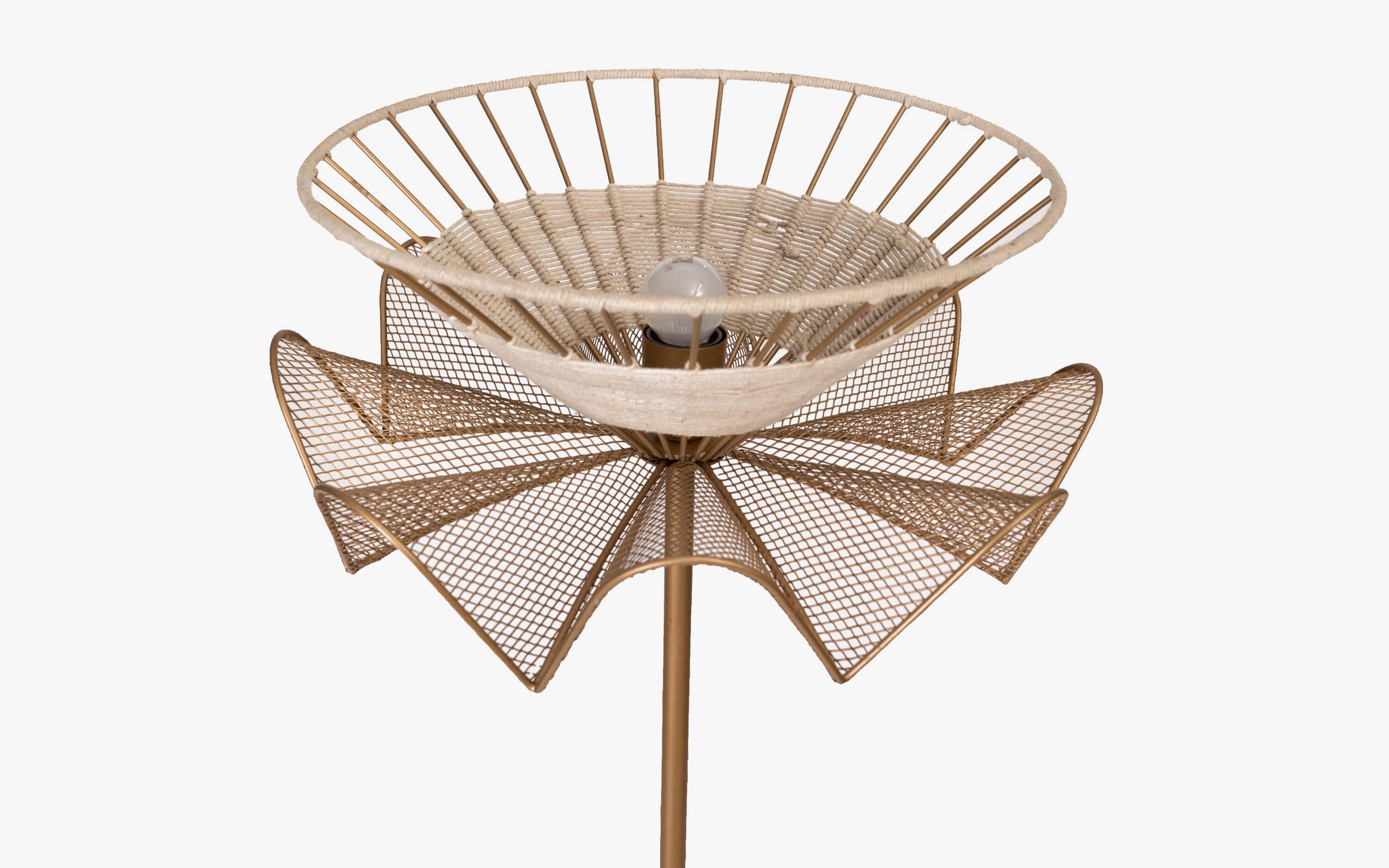 Buy Floor Lamp - Fucius Luxurious Floor Lamp | Golden Pedestal Corner Lampshade For Living Room & Home Decor by Orange Tree on IKIRU online store