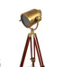Buy Floor Lamp - Gold Wood Floor Lamp | Luxurious Tripod For Home by Pristine Interiors on IKIRU online store