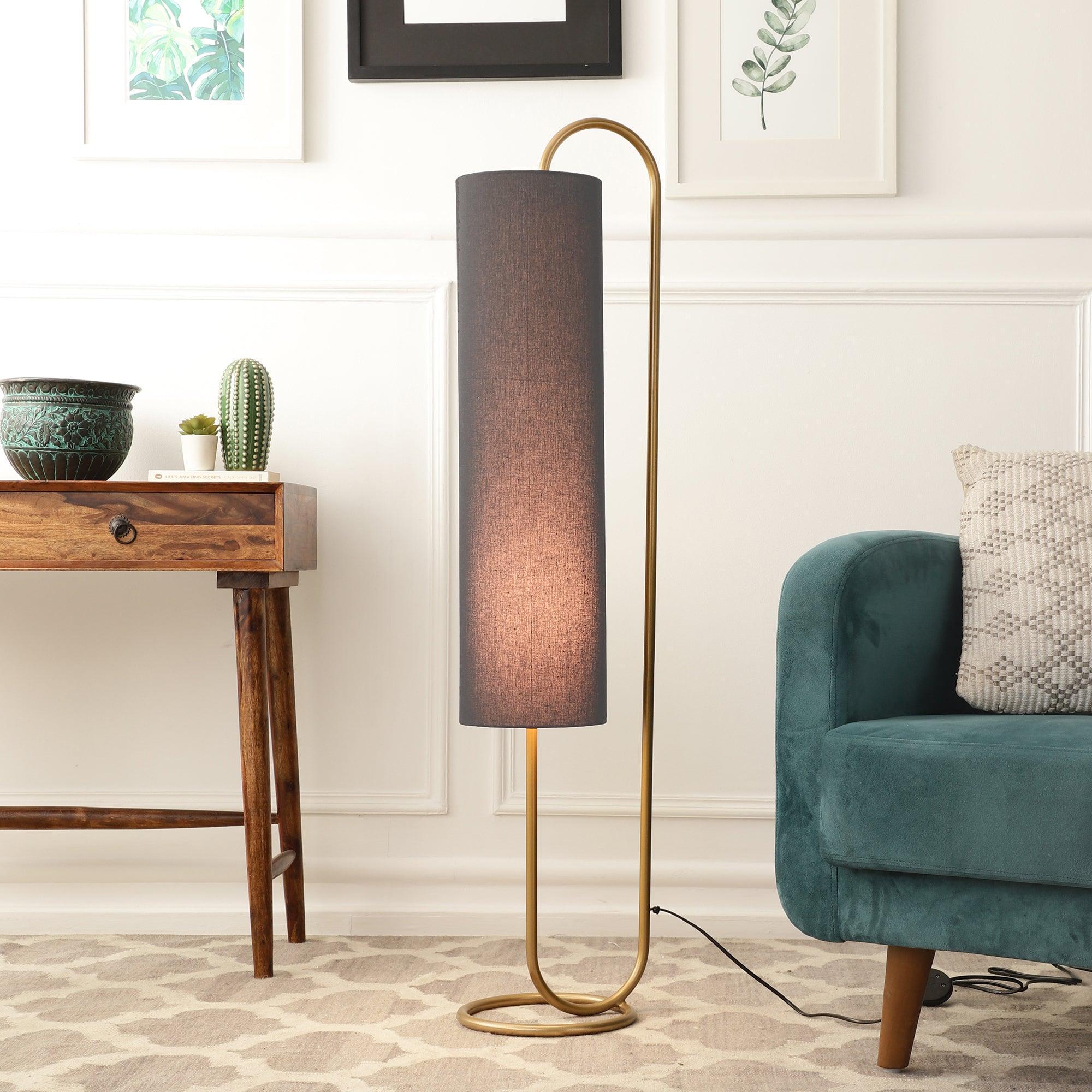 Buy Floor Lamp - Graceful Curve Decorative Floor Lamp | Modern Corner Stand Lamp For Living Room & Home by De Maison Decor on IKIRU online store