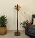 Buy Floor Lamp - HexSpot Wooden Floor Lamp with Beige Wooden Lampshade by Symplify on IKIRU online store