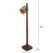 Buy Floor Lamp - HexSpot Wooden Floor Lamp with Beige Wooden Lampshade by Symplify on IKIRU online store