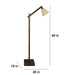 Buy Floor Lamp - Hinge Wooden Floor Lamp with Beige Fabric Lampshade by Symplify on IKIRU online store