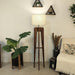 Buy Floor Lamp - Jet Wooden Floor Lamp with Beige Fabric Lampshade by Symplify on IKIRU online store