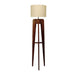 Buy Floor Lamp - Jet Wooden Floor Lamp with Beige Fabric Lampshade by Symplify on IKIRU online store