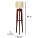 Buy Floor Lamp - Jet Wooden Floor Lamp with Beige Fabric Lampshade by Symplify on IKIRU online store