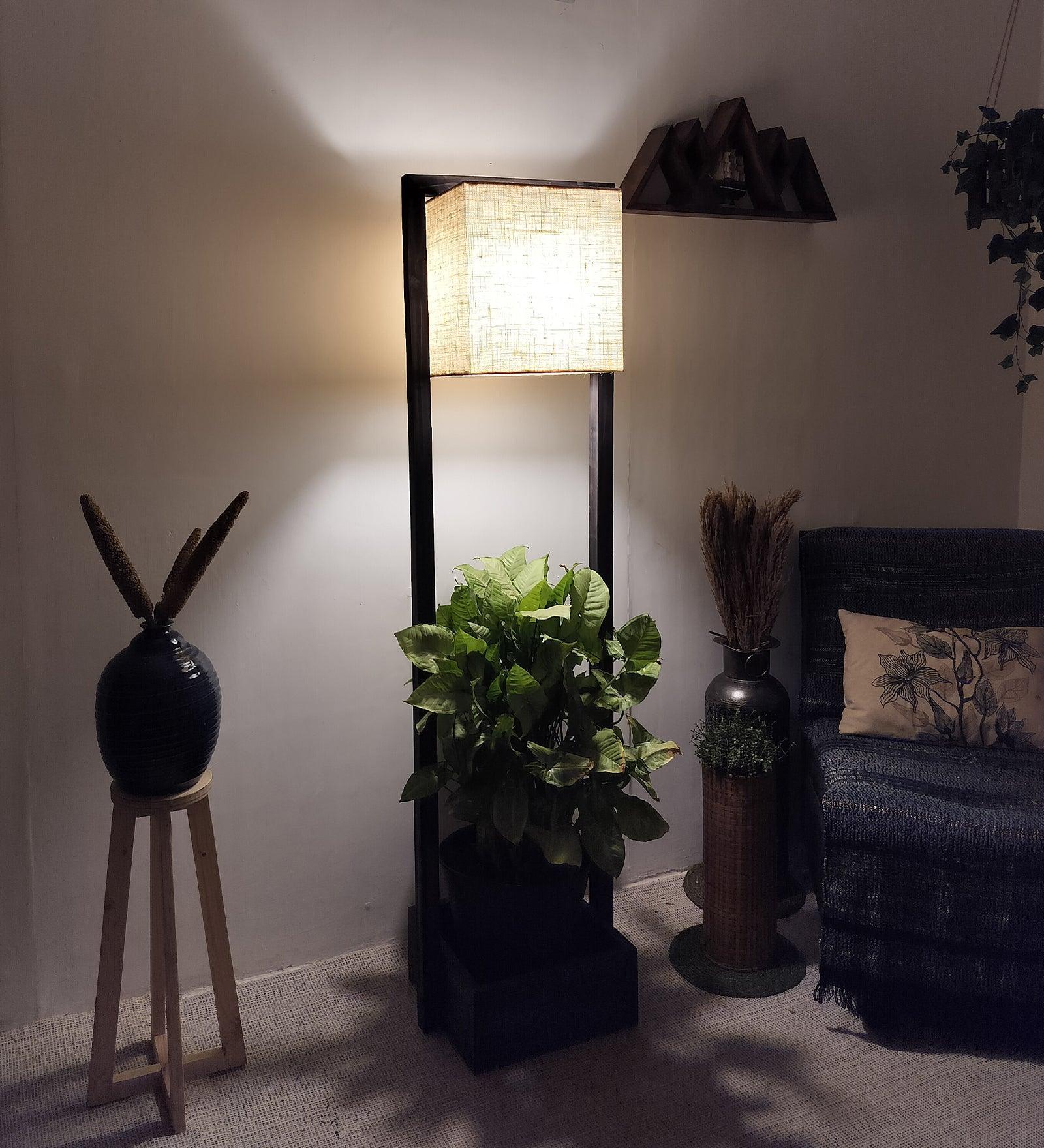 Buy Floor Lamp - Lyon Wooden Floor Lamp | Standing Lamp for Home by Symplify on IKIRU online store