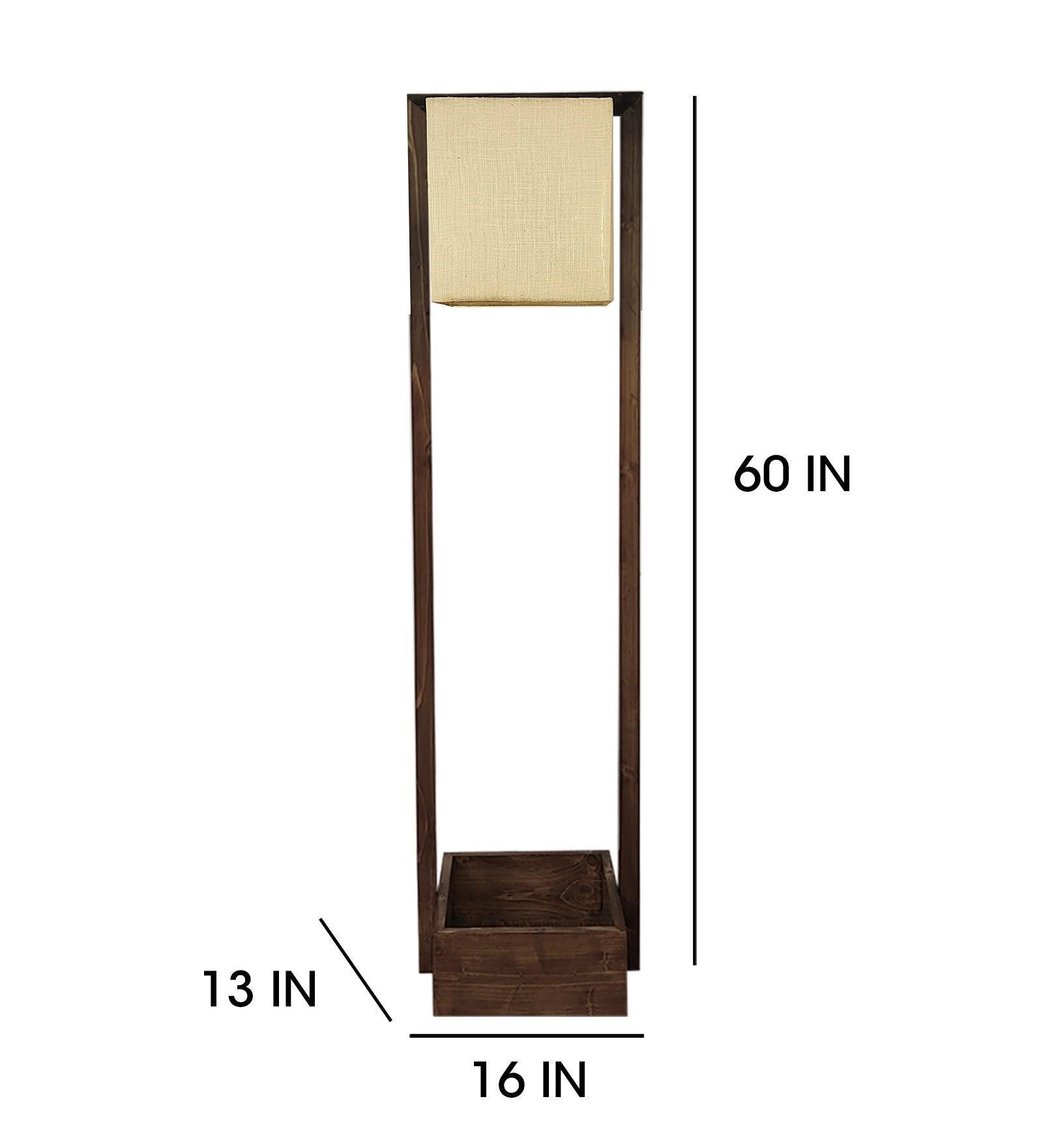 Buy Floor Lamp - Lyon Wooden Floor Lamp | Standing Lamp for Home by Symplify on IKIRU online store