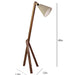 Buy Floor Lamp - Melman Wooden Floor Lamp with Beige Fabric Lampshade by Symplify on IKIRU online store