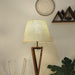 Buy Floor Lamp - Monica Wooden Floor Lamp with Beige Fabric Lampshade by Symplify on IKIRU online store