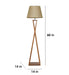 Buy Floor Lamp - Monica Wooden Floor Lamp with Beige Fabric Lampshade by Symplify on IKIRU online store