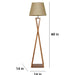 Buy Floor Lamp - Monica Wooden Floor Lamp with Beige Fabric Lampshade by Symplify on IKIRU online store