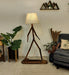 Buy Floor Lamp - Moonwalker Wooden Floor Lamp with Beige Fabric Lampshade by Symplify on IKIRU online store