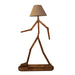 Buy Floor Lamp - Moonwalker Wooden Floor Lamp with Beige Fabric Lampshade by Symplify on IKIRU online store