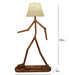 Buy Floor Lamp - Moonwalker Wooden Floor Lamp with Beige Fabric Lampshade by Symplify on IKIRU online store