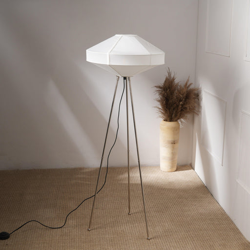 Buy Floor Lamp - Off White Fabric Space Rover Standing Floor Lamp Light For Living Room & Home Decoration by Fig on IKIRU online store