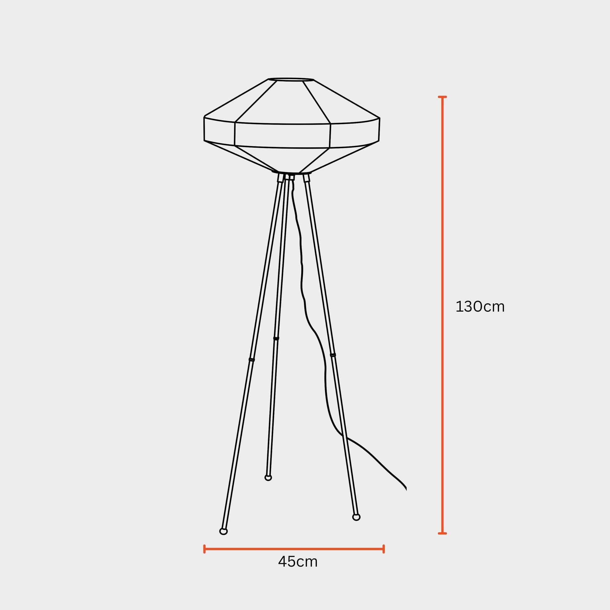 Buy Floor Lamp - Off White Fabric Space Rover Standing Floor Lamp Light For Living Room & Home Decoration by Fig on IKIRU online store