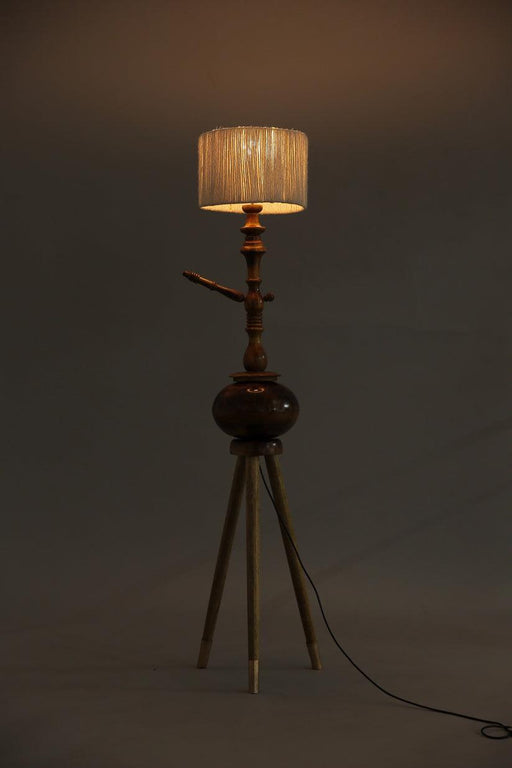 Buy Floor Lamp - Shisha - Floor Lamp by Lakkad Shala on IKIRU online store
