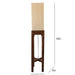 Buy Floor Lamp - Sputnik Wooden Floor Lamp with Beige Fabric Lampshade by Symplify on IKIRU online store