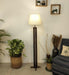 Buy Floor Lamp - Stella Wooden Floor Lamp With Beige Fabric Lampshade by Symplify on IKIRU online store