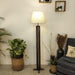 Buy Floor Lamp - Stella Wooden Floor Lamp With Beige Fabric Lampshade by Symplify on IKIRU online store