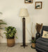 Buy Floor Lamp - Stella Wooden Floor Lamp With Beige Fabric Lampshade by Symplify on IKIRU online store